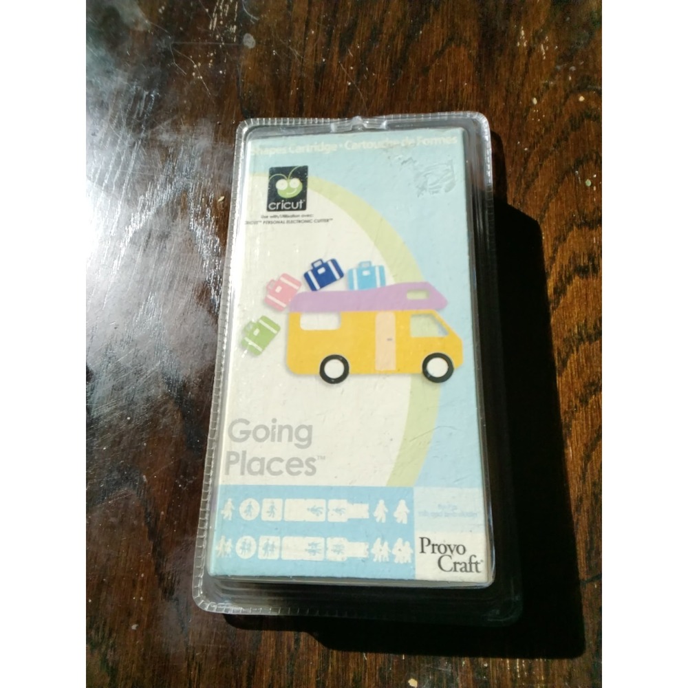 Cricut Going Places Shapes Cartridge Provo Craft 29-0291 Travel Vacation New OS